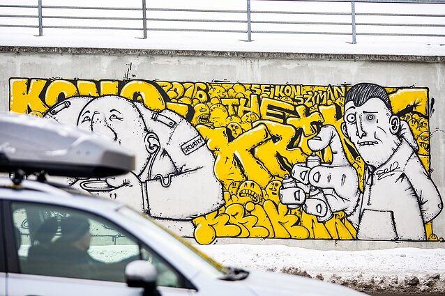 Street art in Vilnius Street art in Vilnius