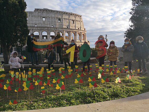 Lietuviai mini Vasario 16-ąją Romoje, Italijoje