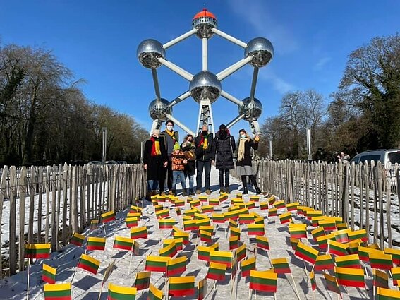 Lietuviai mini Vasario 16-ąją Briuselyje, Belgijoje