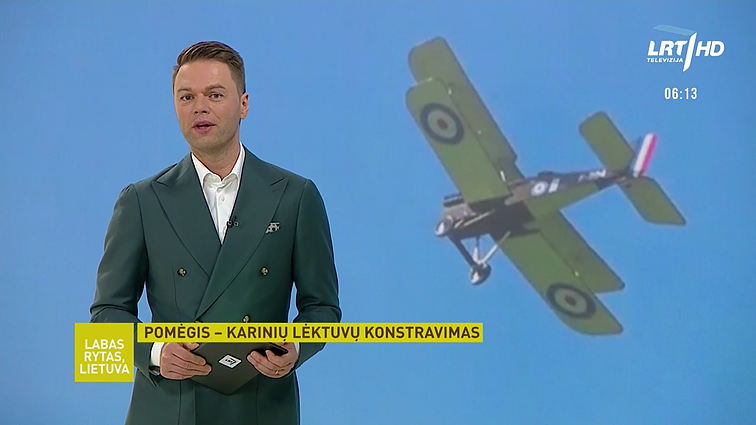 Labas rytas, Lietuva I d. Neįprastas pomėgis – karinių lėktuvų konstravimas