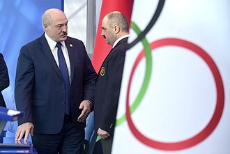 Aliaksandras Lukašenka ir jo sūnus Viktaras Lukašenka Aliaksandras Lukašenka ir jo sūnus Viktaras Lukašenka