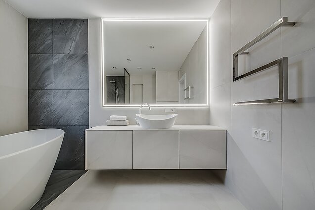 Studijos „Architektūros linija“ sukurtas interjeras. Autorius Gintaras Čaikauskas, bendraautorius Simonas Čaikauskas.