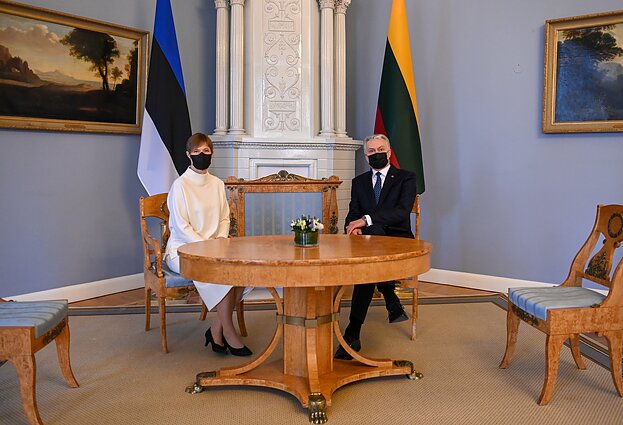 Lietuvos prezidentas Gitanas Nausėda priima Estijos prezidentę Kersti Kaljulaid Lietuvos prezidentas Gitanas Nausėda priima Estijos prezidentę Kersti Kaljulaid