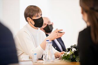 Estijos prezidentė Kersti Kaljulaid lankosi Seime Estijos prezidentė Kersti Kaljulaid lankosi Seime