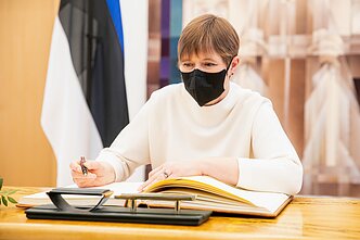 Estijos prezidentė Kersti Kaljulaid lankosi Seime Estijos prezidentė Kersti Kaljulaid lankosi Seime