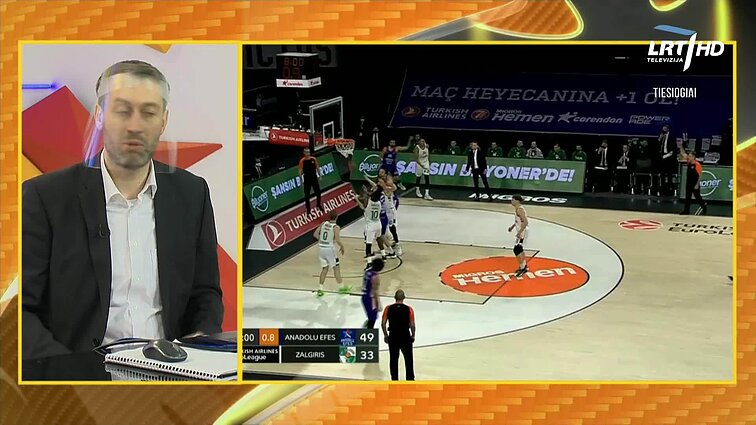 Sportas. Orai. Rungtynėse su Stambulo „Anadulo Efes“ Lauvergne'as patyrė traumą