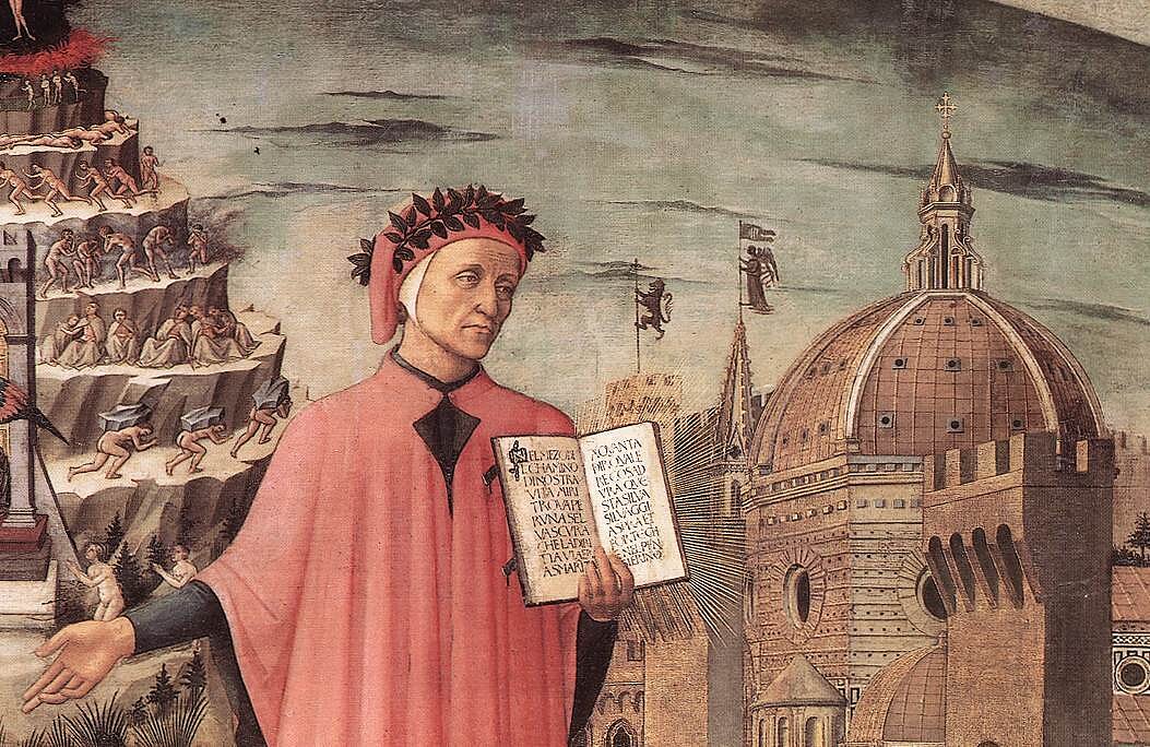 Domenico di Michelino paveikslas „Florencija“, Dantė Aligheris, 1465 m.