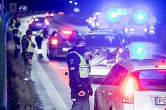 Policijos patikra karantino metu kelyje A1