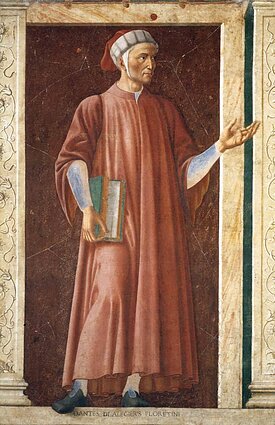 Andrea del Castagno. Dantė Aligjeris (1450)