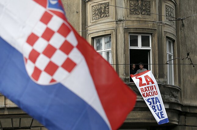 Protestai prieš Stambulo konvenciją Kroatijoje. 2018 metai.