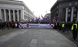 Protestai prieš Stambulo konvenciją Kroatijoje. 2018 metai.