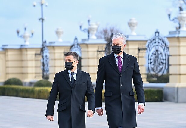 Su Zelenskiu susitikęs Nausėda: kviesime valstybes stiprinti sankcijas Rusijai