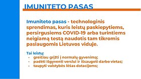 Imuniteto pasas Vilniuje
