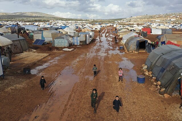 Refugee camp in Idlib, Syria. Refugee camp in Idlib, Syria.