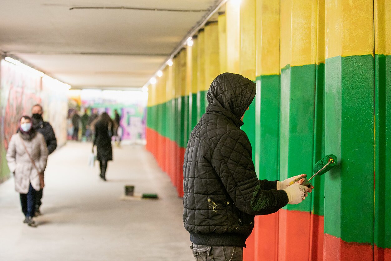 Vilniuje sunaikintas LGBT skirtas kūrinys Vilniuje sunaikintas LGBT skirtas kūrinys