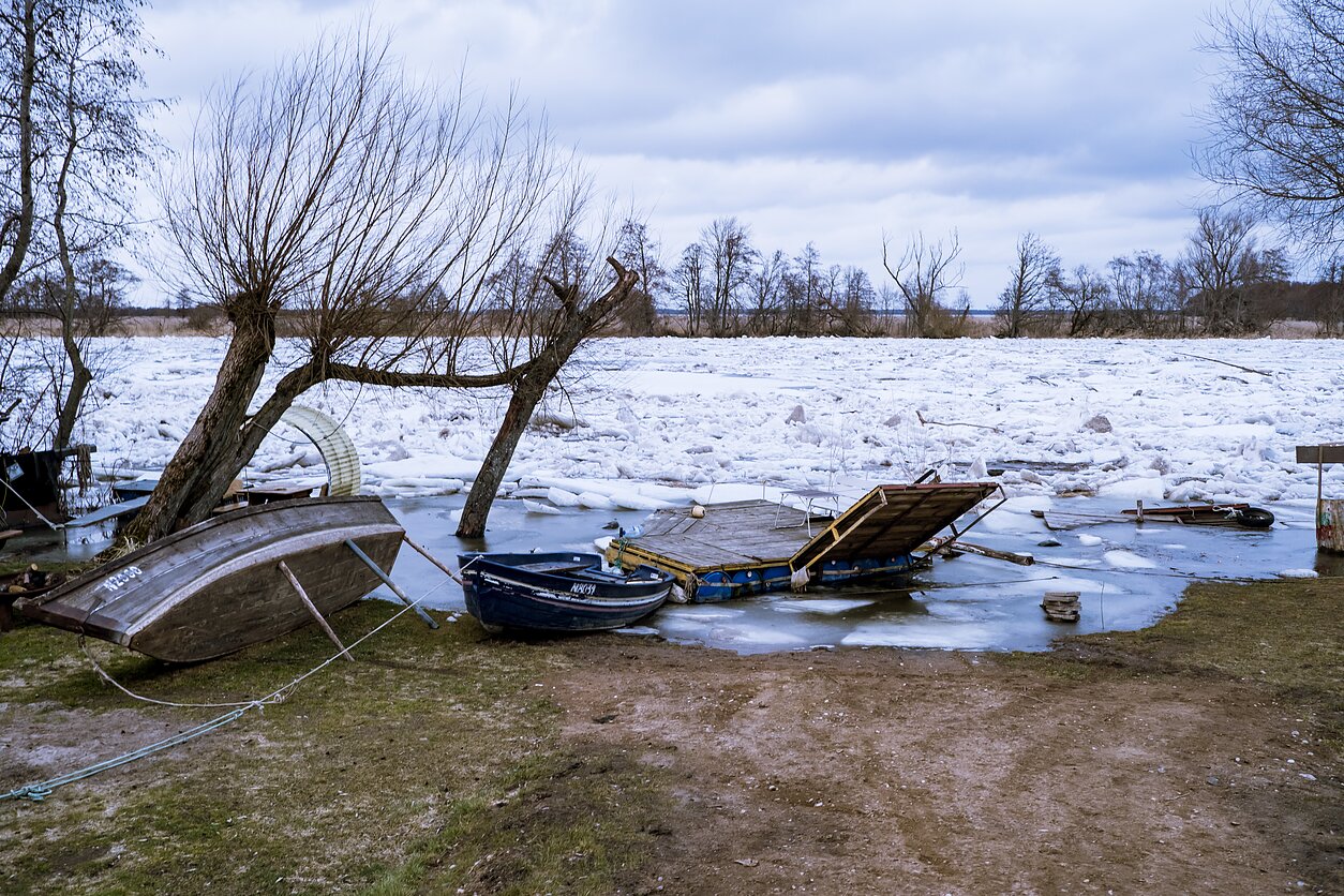 Ledonešis Atmatos upėje ties Uostadvariu