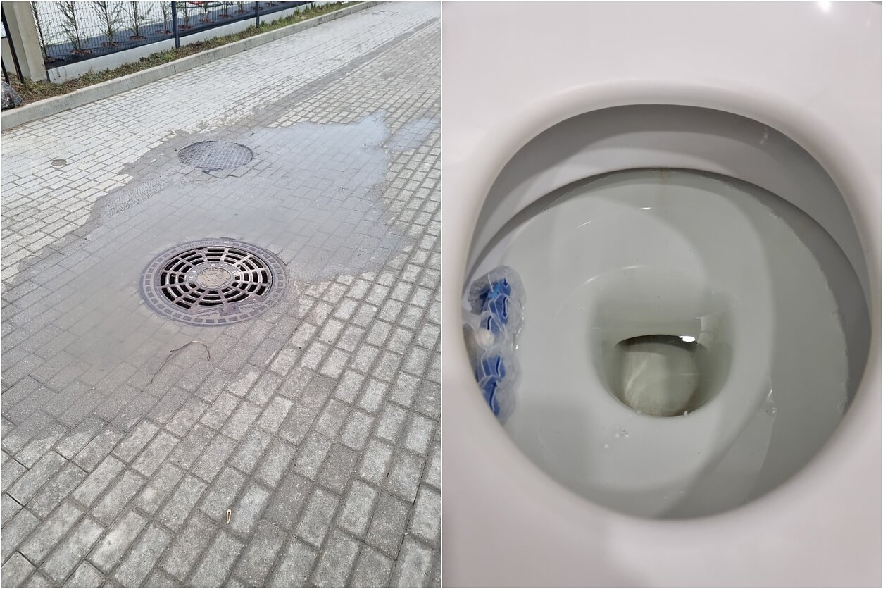 Į paviršių iškilęs nuotekų vanduo Romainių mikrorajone