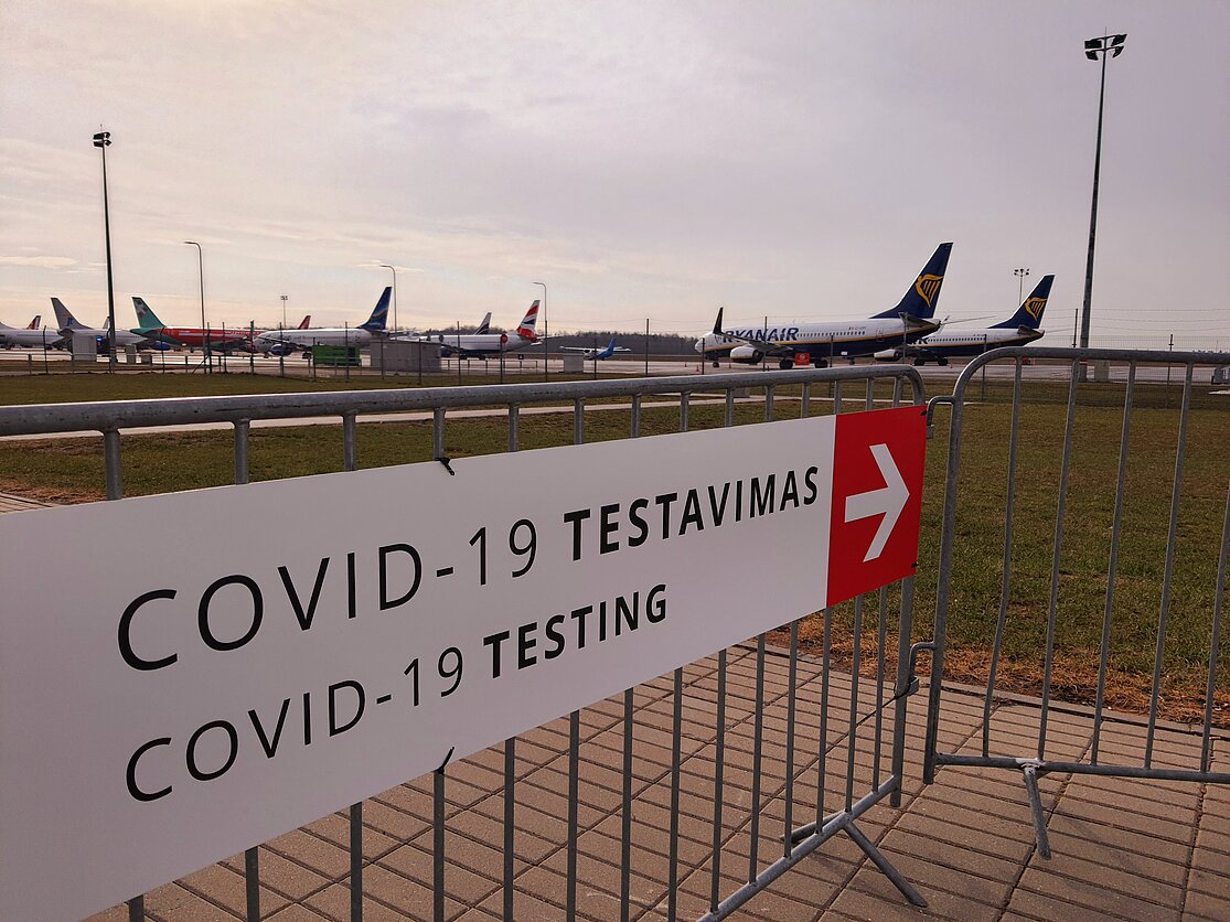 Covid-19 testing site at Kaunas Airport