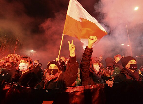 Protestai prieš abortų draudimą Lenkijoje
