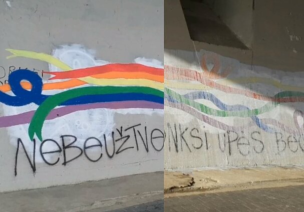 Palaikymą LGBT bendruomenei išreiškiantys „Tu nesi vienas“ grafičiai užpaišyti: autoriai kitokio likimo nesitikėjo