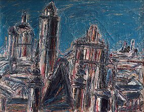 Aloyzas Stasiulevičius, „Šv. Jonų bažnyčia“, (1989, drobė, aliejus) Aloyzas Stasiulevičius, „Šv. Jonų bažnyčia“, (1989, drobė, aliejus)