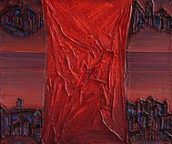 Aloyzas Stasiulevičius „Variacijos Vilniaus tema (Brolio atminimui)“, (2009, drobė, aliejus, koliažas) Aloyzas Stasiulevičius „Variacijos Vilniaus tema (Brolio atminimui)“, (2009, drobė, aliejus, koliažas)