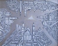 Aloyzas Stasiulevičius, „Krištolinė erdvė II“, 2013, drobė, akrilas Aloyzas Stasiulevičius, „Krištolinė erdvė II“, 2013, drobė, akrilas