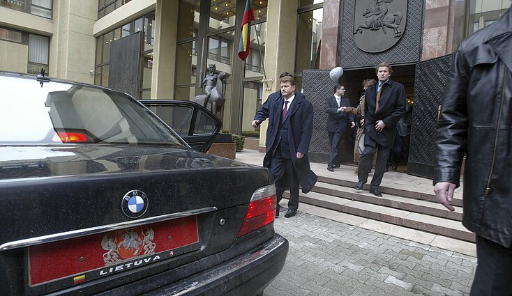 Rolandas Paksas after impeachent in the Seimas