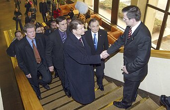 Rolandas Paksas ir Julius Sabatauskas (dešinėje)