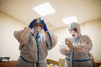 Medikai dirba Alytaus Stasio Kudirkos ligoninėje karantino metu