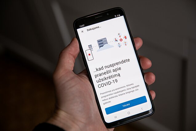 „Korona Stop LT“ mobilioji programėlė