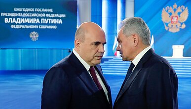 Michailas Mišustinas ir Sergejus Šoigu Michailas Mišustinas ir Sergejus Šoigu
