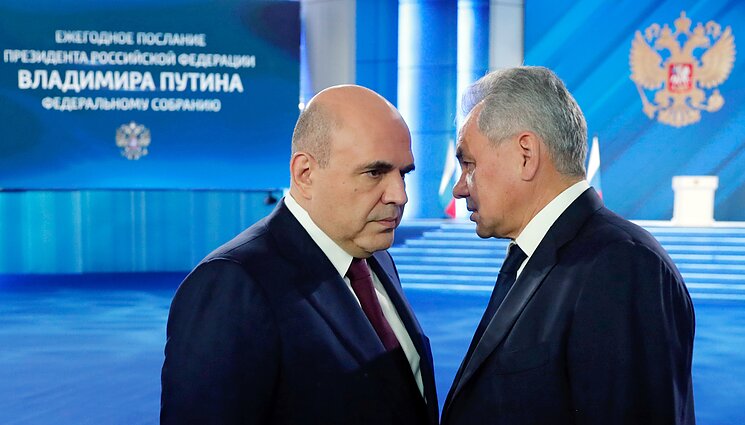Michailas Mišustinas ir Sergejus Šoigu Michailas Mišustinas ir Sergejus Šoigu