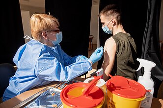 Skiepijimas nuo COVID-19 Marijampolėje