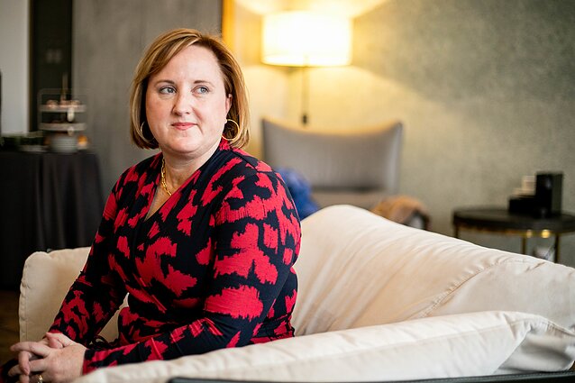 Ambassador Julie Fisher in Vilnius.