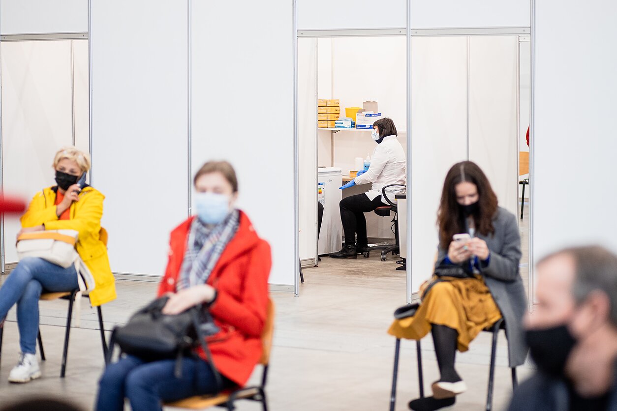 Vaccination centre in Vilnius Vaccination centre in Vilnius