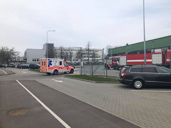 Gaisras Vakarų medienos grupės komplekse