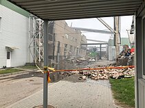 Gaisras Vakarų medienos grupės komplekse