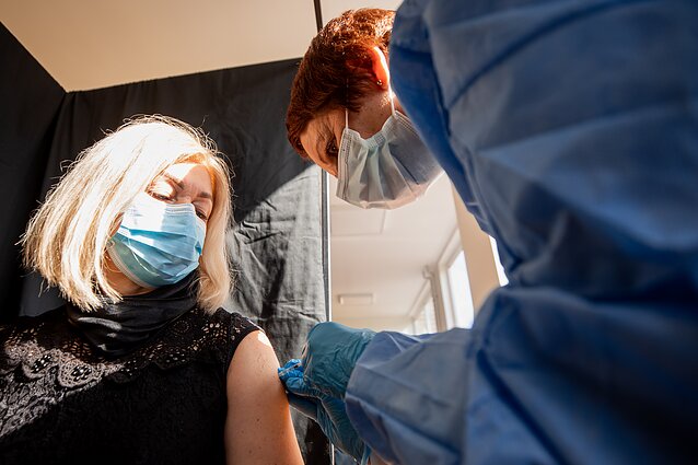 Skiepijimas nuo COVID-19 Marijampolėje