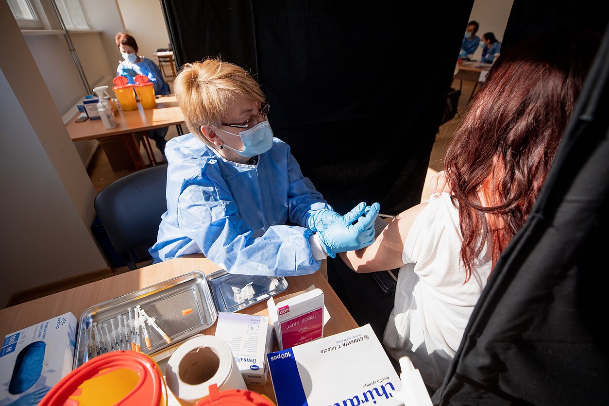 Skiepijimas nuo COVID-19 Marijampolėje