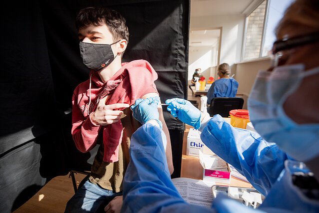 Skiepijimas nuo COVID-19 Marijampolėje