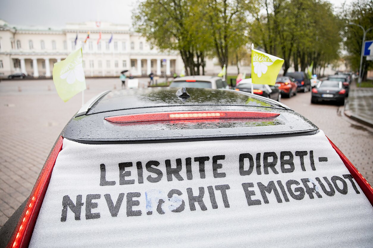 „Belorus“ darbuotojų protestas Vilniuje