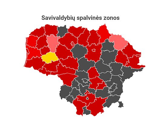 Šalyje vėl auga „juodųjų“ savivaldybių skaičius