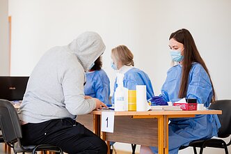 Skiepijimas nuo COVID-19 Marijampolėje Skiepijimas nuo COVID-19 Marijampolėje