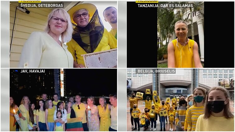 Nuo Australijos ir Havajų iki Švedijos ir Tanzanijos: pasaulio lietuviai „The Roop“ palaiko su bitėmis, fakelais ir net pabudę 4 val.