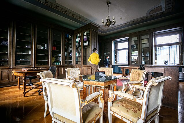 Lietuvos banko Kauno skyrius: Augustino Voldemaro bibliotekos kambarys Lietuvos banko Kauno skyrius: Augustino Voldemaro bibliotekos kambarys
