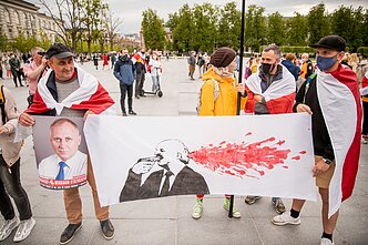 Vilniuje surengta solidarumo akcija su Baltarusijos pilietine visuomene