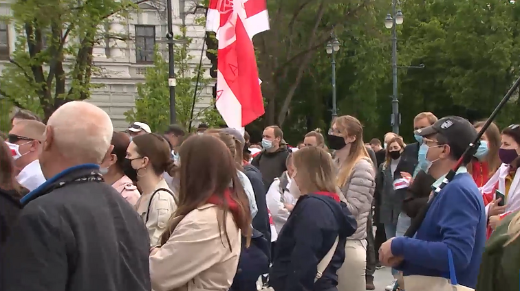 Lukiškių aikštėje vykusioje akcijoje lietuviai išreiškė palaikymą Baltarusijos pilietinei visuomenei