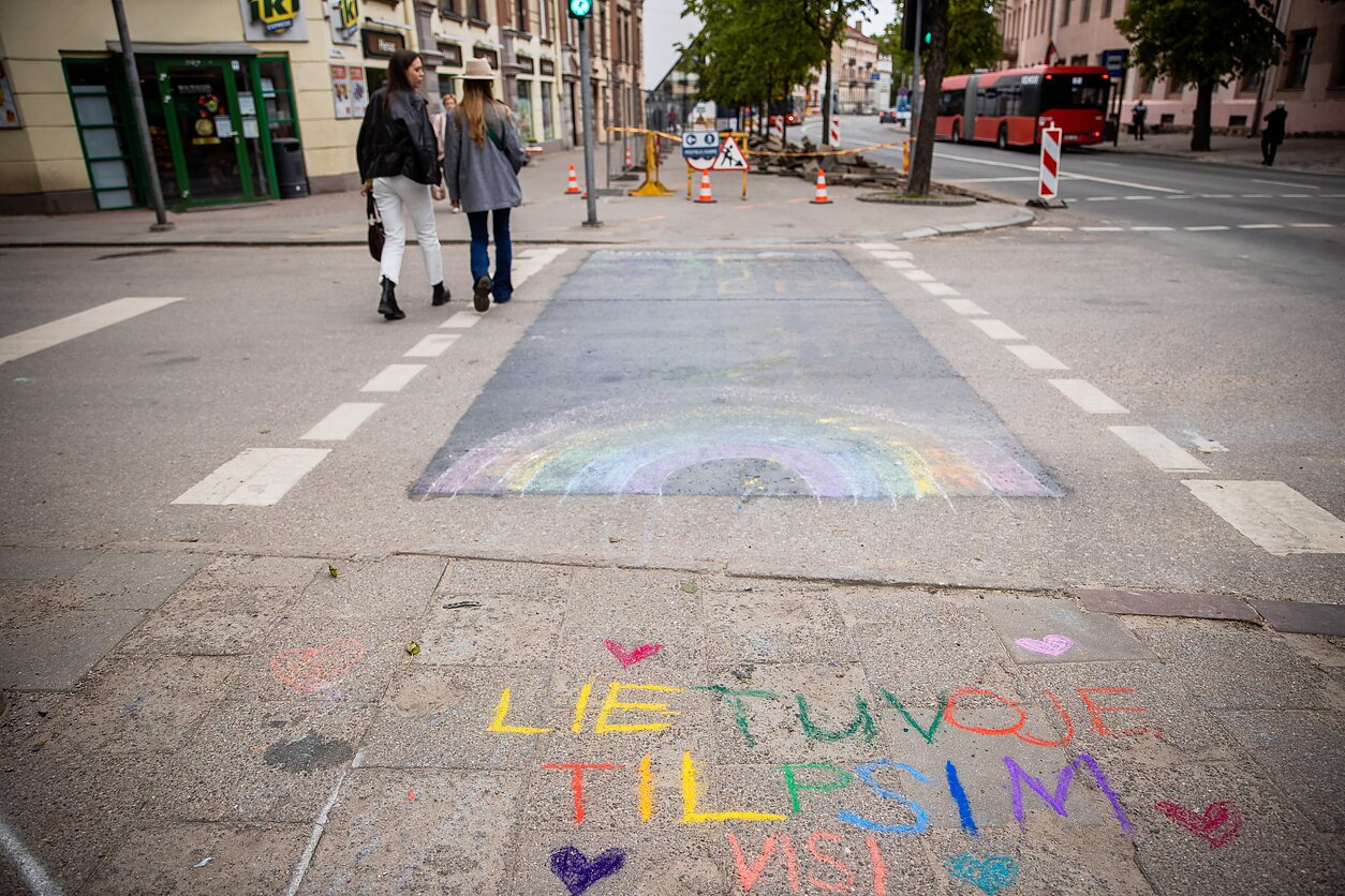 Contentious street crossing in Vilnius