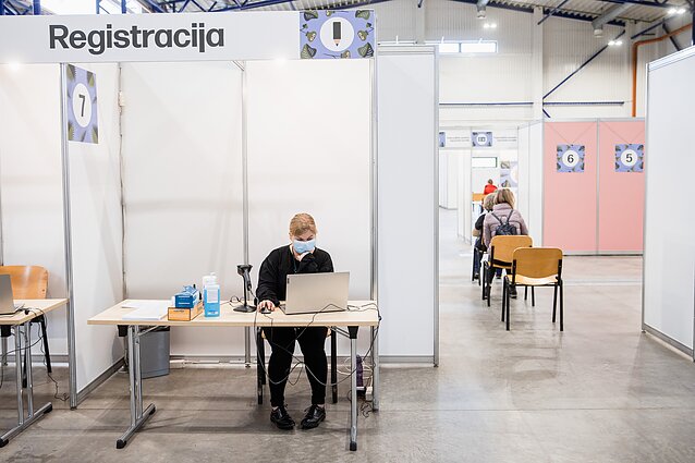 Vakcinacijos centras „Litexpo“ parodų rūmuose